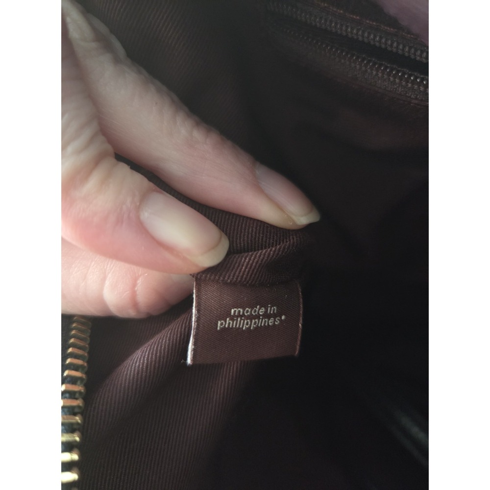 Coach KACEY Satchel SIGNATURE Canvas + Leather C6230 Brown/Black Crossbody - Picture 9 of 10